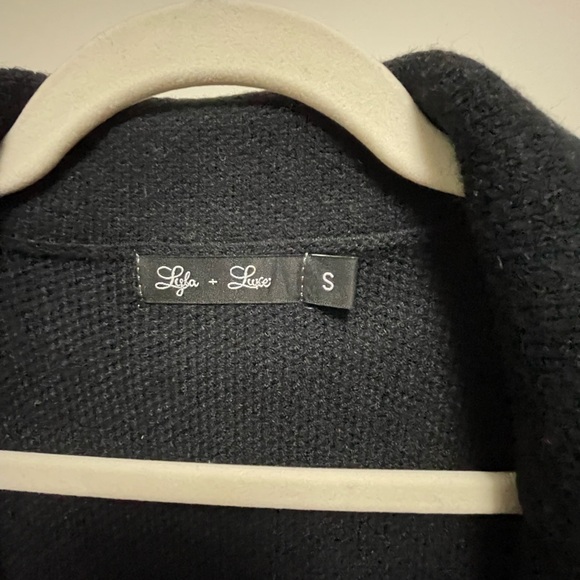 Black knit long vest - Picture 3 of 4